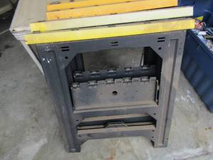 lot 126 image: 4 folding saw horses yellow and black