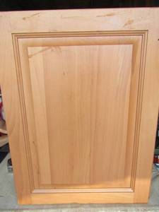 lot 128 image: 183013 double door up and above bathroom cabinet with minimal damage-- 24188 Single cabinet used for medicine cabinet in bathroom with minimal repairable damage brown in color