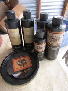 lot 132 image: Harley Davidson - leather dressing, leather lotion, fabric care, all used