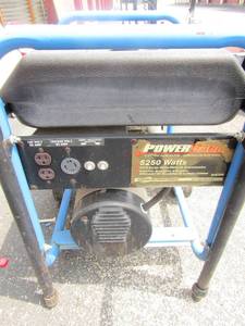 lot 2 image: Power back electric generator, 5250 watts- 120140 volt with 20 amp, unknown working condition
