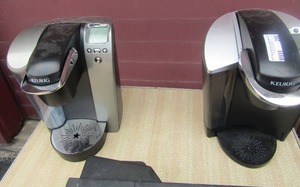 lot 200 image: Kureig coffee makers single cup qty 2 unknown working condition