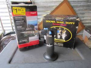lot 223 image: DOUMIT DUKE DUFFY BOBBLE HEAD SET, BENZOMATIC TORCH, LEGRAND MODUALE COMBO