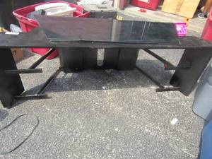 lot 242 image: 2 tier black TV table with bottom storage and glass shelving for dvd player or game system