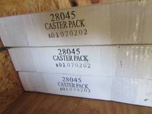 lot 86 image: 3 boxes of caster packs furniture wheels qty 3 4 per box