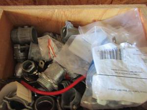 lot 92 image: electric connects and conduit straps