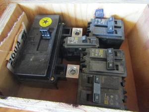 lot 93 image: various sizes of breakers for a breaker box 20 amp, 50 amp, 70 amp