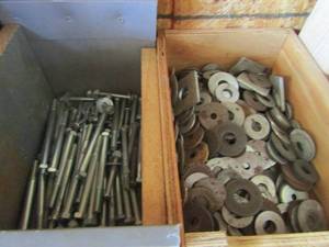 lot 97 image: large bolts and plate washers