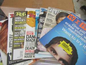 lot 106 image: box of rolling stones magazines