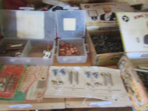 lot 121 image: Fine threads, nails, knobs and u bolts