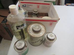 lot 150 image: used lot of PVC cement. PLUMBERS PUTTY , and more