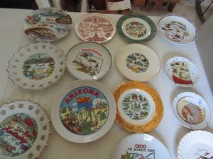 lot 29 image: large lot of saucers dcor hanging wall plates various states
