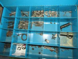 lot 190 image: large qty of bolts nuts, washers, connecters and bolt locks and springs