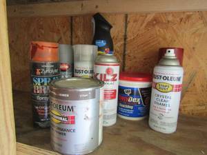 lot 218 image: dry deck spackle metal primer, spray enamel and more