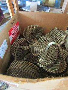 lot 229 image: box of nails for a nail gun
