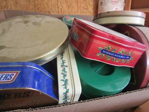 lot 242 image: lot of tin containers