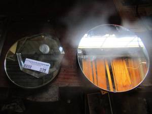 lot 339 image: mirrors disk 6 inched times 10 inch and 8 inched times 12 inched