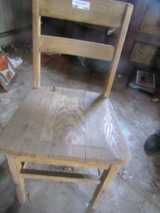 lot 344 image: wood desk chair