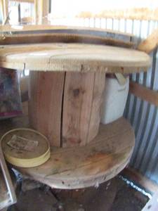 lot 371 image: 2 wooden spools