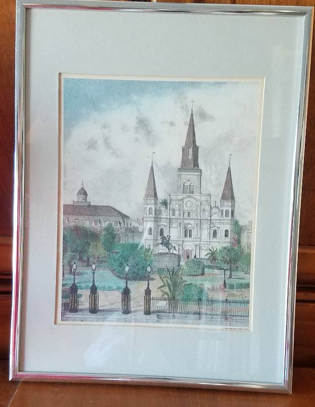 lot 30 image: ARCHIE BOYDS ST. LOUIS CATHEDRAL SKETCH (1983)