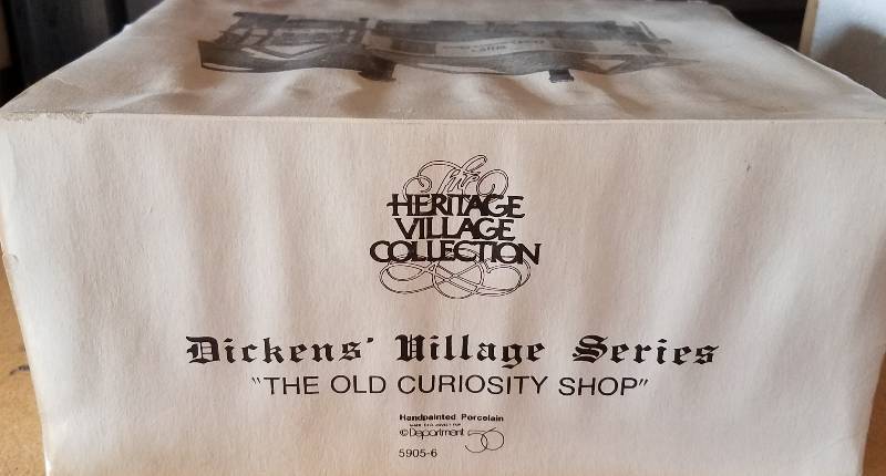 lot 132 image: VINTAGE DICKENS VILLAGE SERIES THE OLD CURIOSITY SHOP BY DEPT. 56
