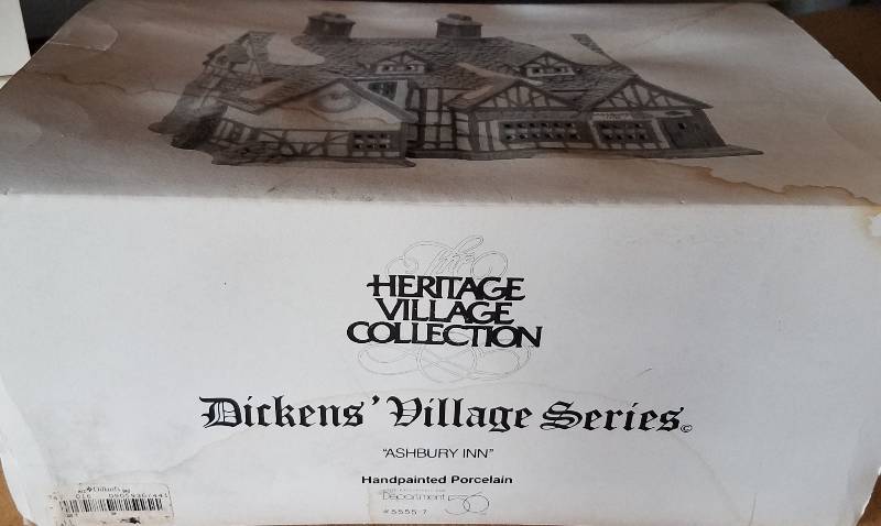 lot 134 image: VINTAGE DICKENS VILLAGE SERIES ASHBURY INN BY DEPT. 56