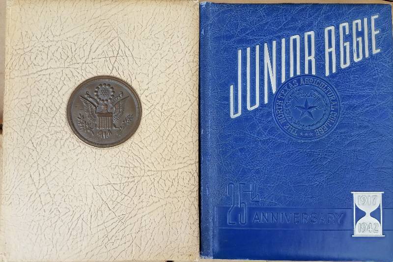 lot 91 image: 1942 NORTH TEXAS AGRICULTURAL COLLEGE JUNIOR AGGIE YEARBOOK (25TH ANNIVERSARY)