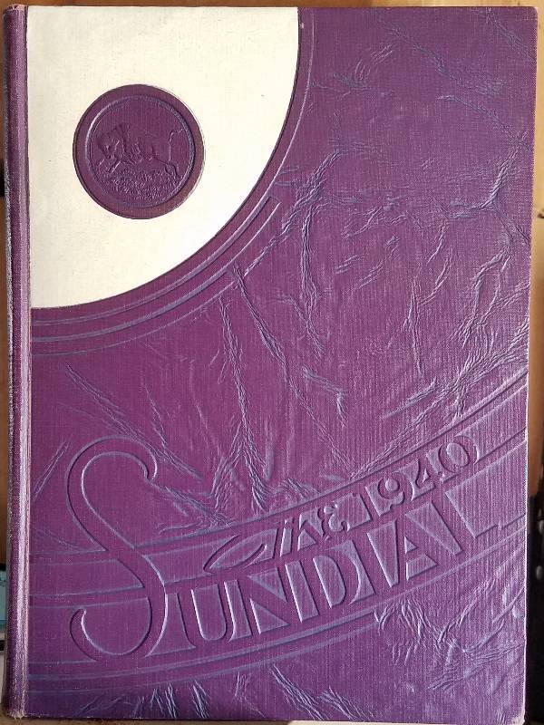 lot 92 image: VINTAGE 1940 SUNSET HIGH SCHOOL THE SUNDIAL YEARBOOKANNUAL