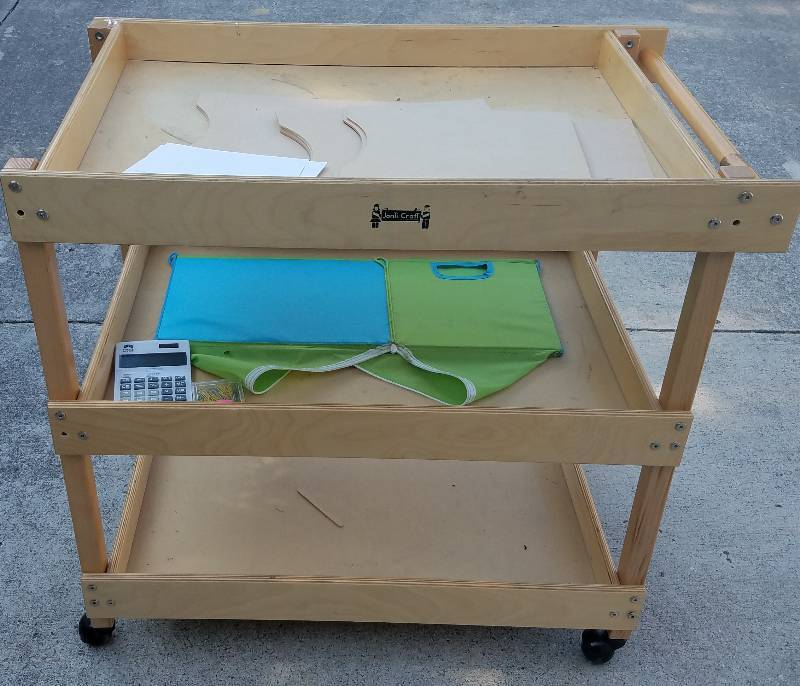 lot 188 image: JONTI CRAFT TEACHING CART WITH BINS