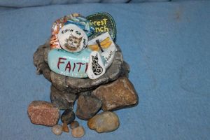 lot 178 image: Hand Decorated Rocks By Local Artists and Other Unpainted Rocks