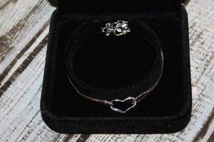 lot 140 image: Silver Toned Heart Bracelet