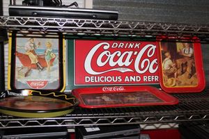 lot 101 image: Collectable Coca-Cola Tin Trays