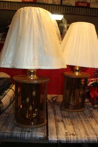 lot 16 image: Pair of Vintage Matching Lamps, Bottom Part Lights Up also