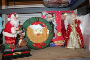 lot 63 image: Santa and Mrs. Clause Decorations