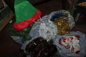lot 59 image: Variety of Different Styles and Colors of Garland and Christmas Deco