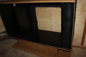 lot 44 image: Glass Entertainment Center wCD Storage