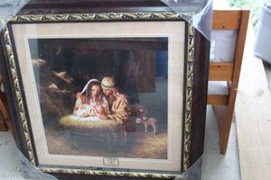lot 40 image: Large Framed Nativity Scene