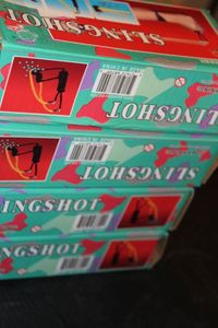 lot 283 image: Four Sling shots ... Unused