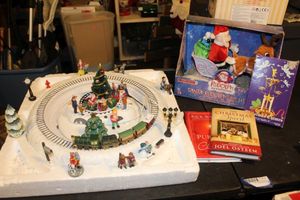 lot 299 image: Christmas Train Scene Decoration, and other Christmas Items as shown in photos