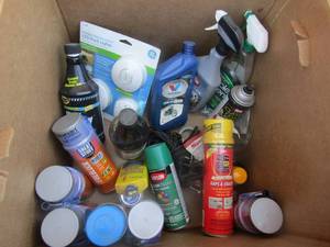 lot 45 image: led puck lights, new fire block, Valvoline, deer b gone, great stuff and more ( helton)