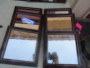 lot 49 image: 6 wooden framed wall mirrors