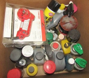 lot 68 image: troy built engine starter NIB, silicone, deer be gone, tire care and more