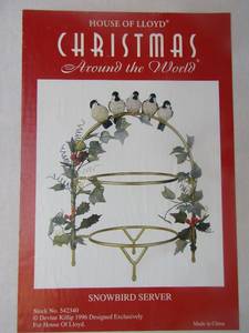 lot 102 image: House of Lloyd around the world snow bird server NIB ---Santa Christmas Fitz & Floyd plate