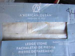 lot 134 image: American Olean ledge stone tiles qty 3 boxes, 6 piece per box