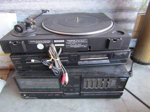 lot 135 image: Sanyo record player, cd player, surround sound system (MAM)