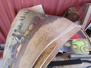 lot 196 image: 5 rubber door mats, can also be used indoors by sink in kitchen, dirty but new easy clean (Springtown)