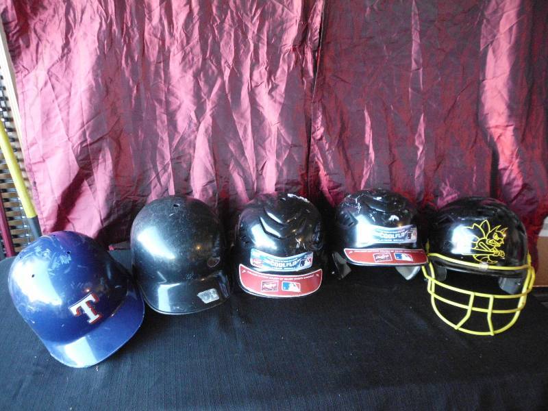 lot 113 image: BASEBALL HELMETS