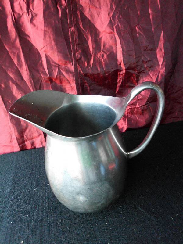 lot 21 image: WWII STAINLESS STEEL PITCHER