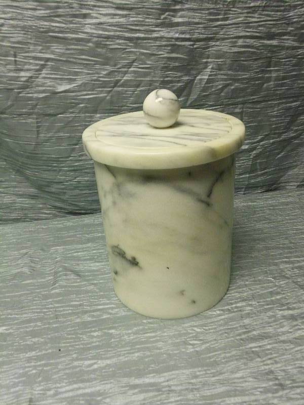 lot 46 image: MARBLE CANISTER