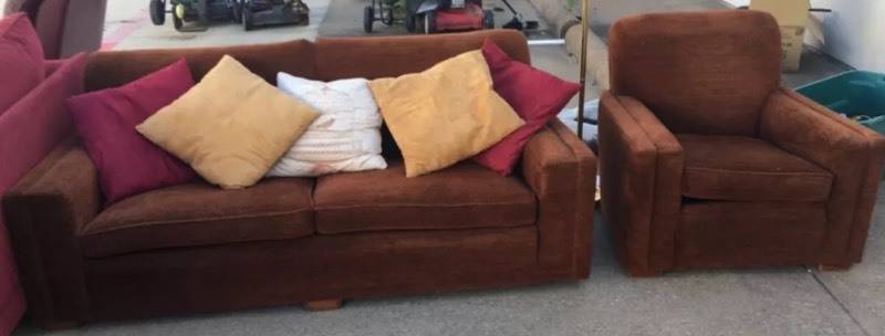 lot 238 image: SOFA AND CHAIR