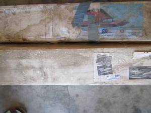 lot 128 image: 2 wooden model planes in box, 1 is cadet senior sig other is unknown